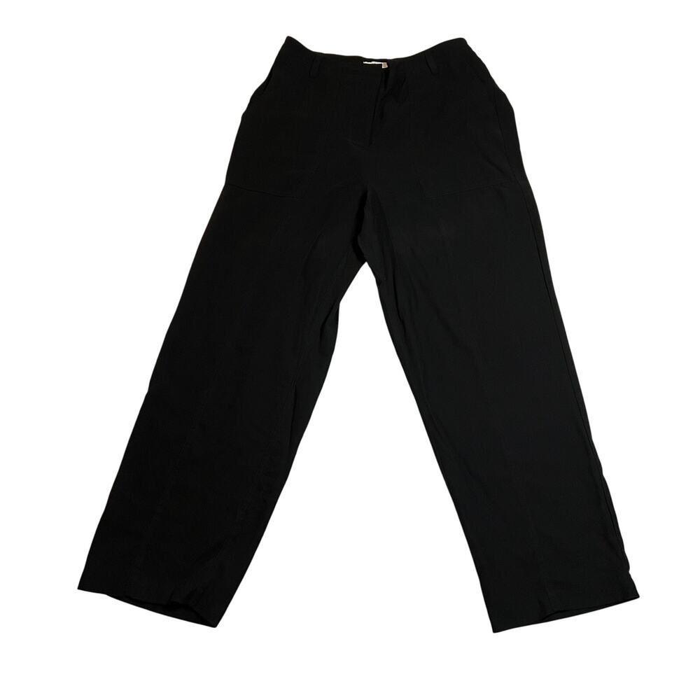 Nine West High Rise Straight Leg Pants Size Medium Minimalist Neutral Casual